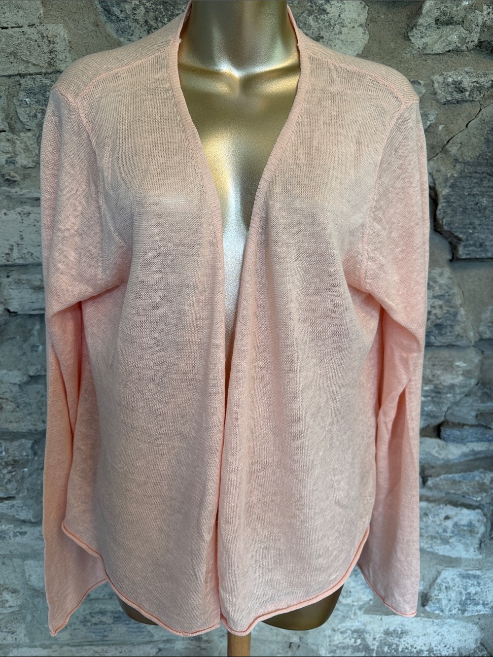 Open-Front button back Cardigan